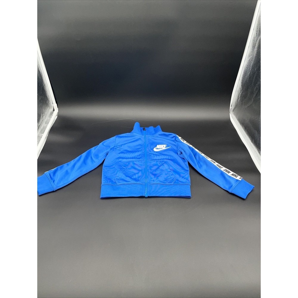 Nike Boys Kids 2T Toddler Black & Blue Jacket Full Zip Logo Youth